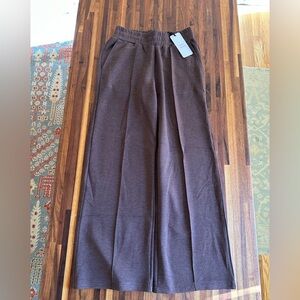 NWT - Varley The Wide Leg Pant 30" - Coffee Bean Marl - Small